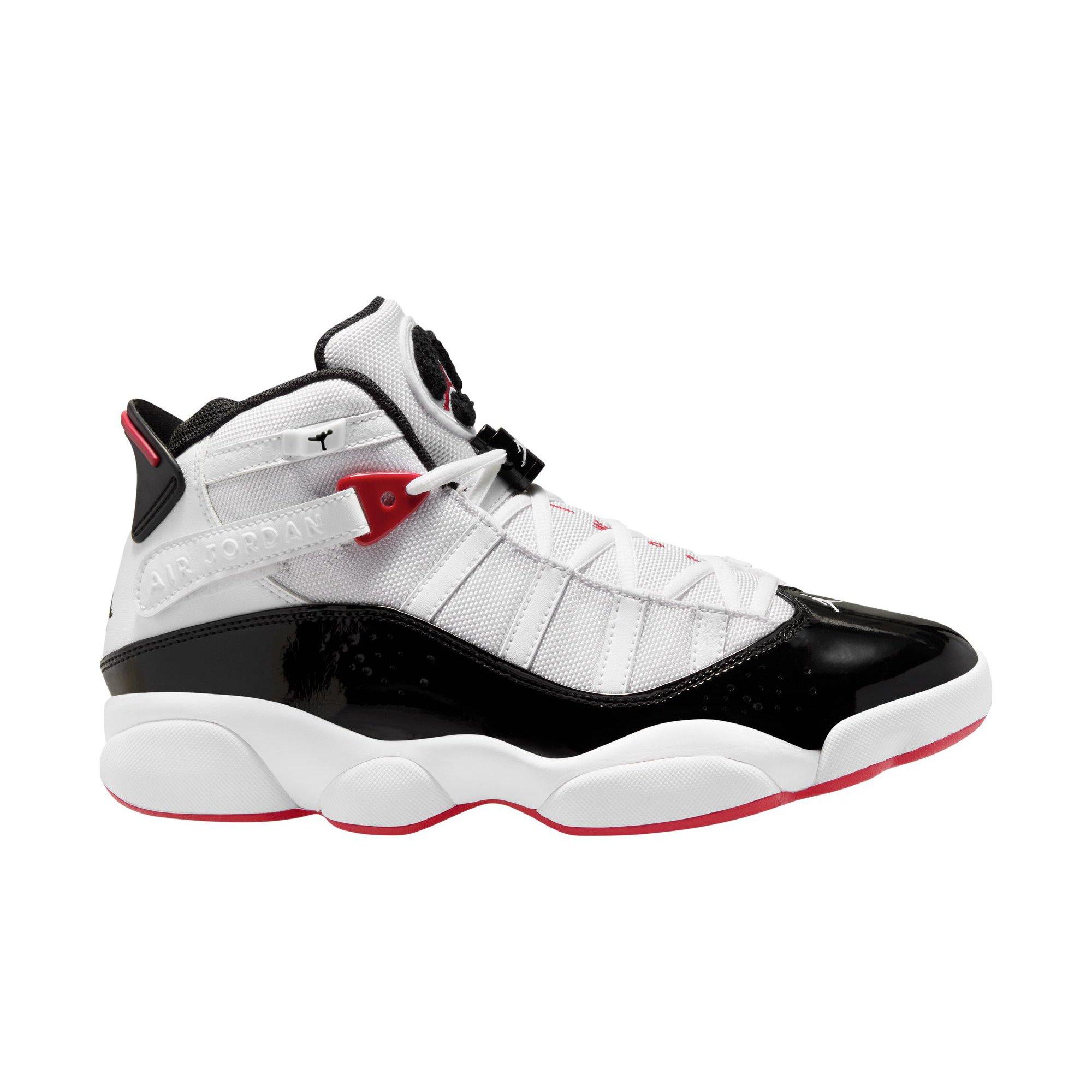 Jordan 6 Rings Men s White Black Varsity Red Shoes Size 13